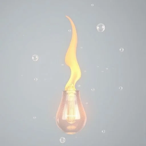 An abstract, artistic visual metaphor for sustainable pure energy. Imagine elegantly stylized, translucent turbine blades or a minimalist solar array structure, radiating a serene, clean aqua light and gentle white luminescence. The elements are subtly integrated into a deep, harmonious gradient background, conveying eco-conscious progress. Clean lines, futuristic, ethereal, high detail, integrated seamlessly with textual content.